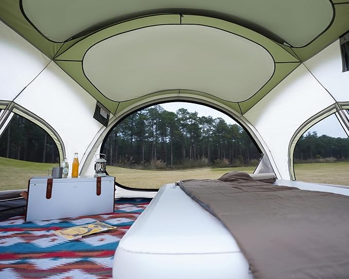Carpa para camping 3-4 personas con puertas y ventanas de malla miniatura 3