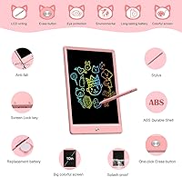 Vista 3 de Tableta de escritura LCD de 10 pulgadas, tablero de dibujo colorido para niños, tablero de dibujo, juguetes educativos de Navidad para niñas