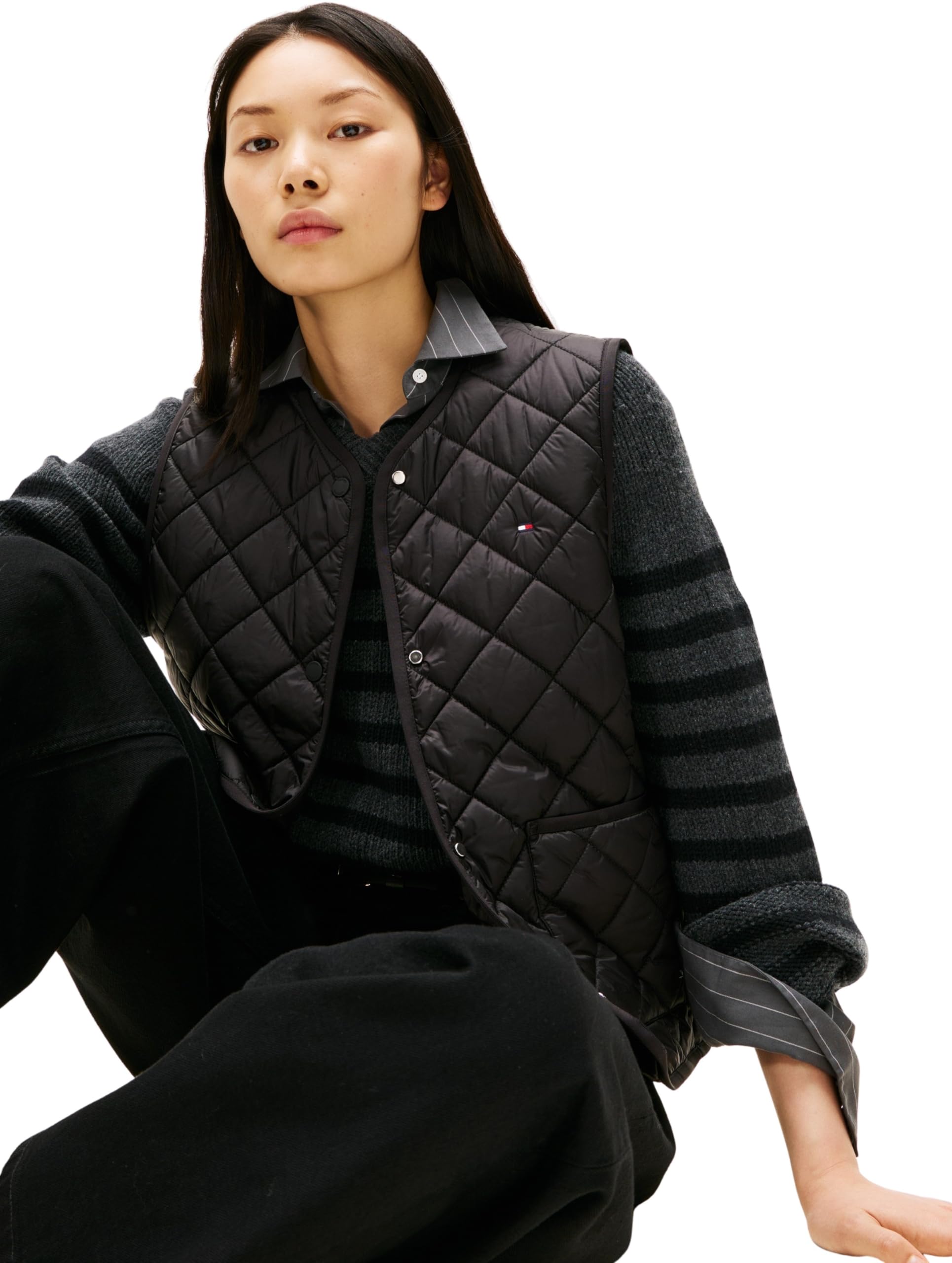 Tommy Hilfiger Chaleco Mujer Padded Quilted Chaleco acolchado