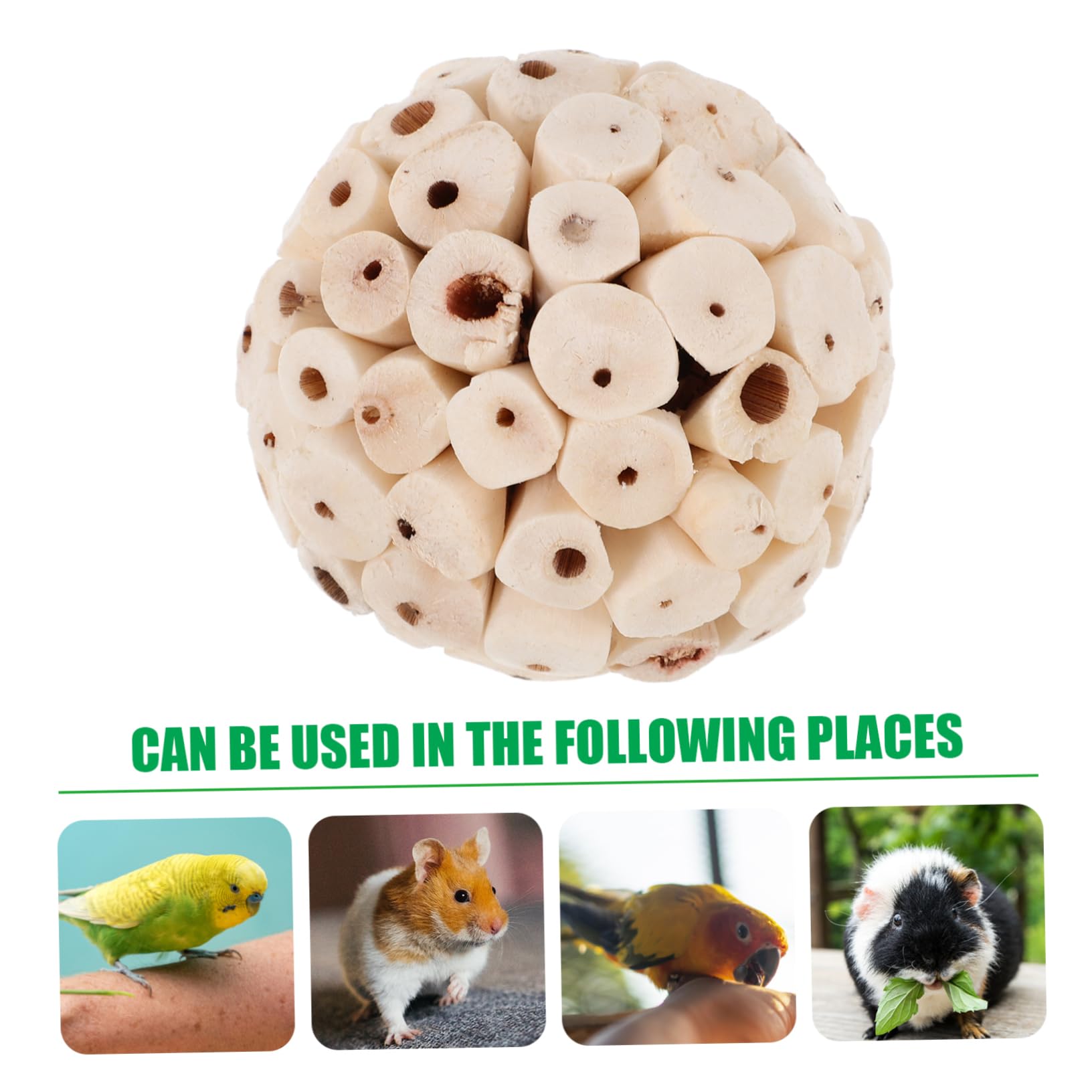 SUPVOX 6 Piezas Juguetes Masticables Naturales para Conejos Cobayas y Hámsteres de Blandas Comestibles para Roer y Estimular la Alimentación de Pequeños Animales Domésticos