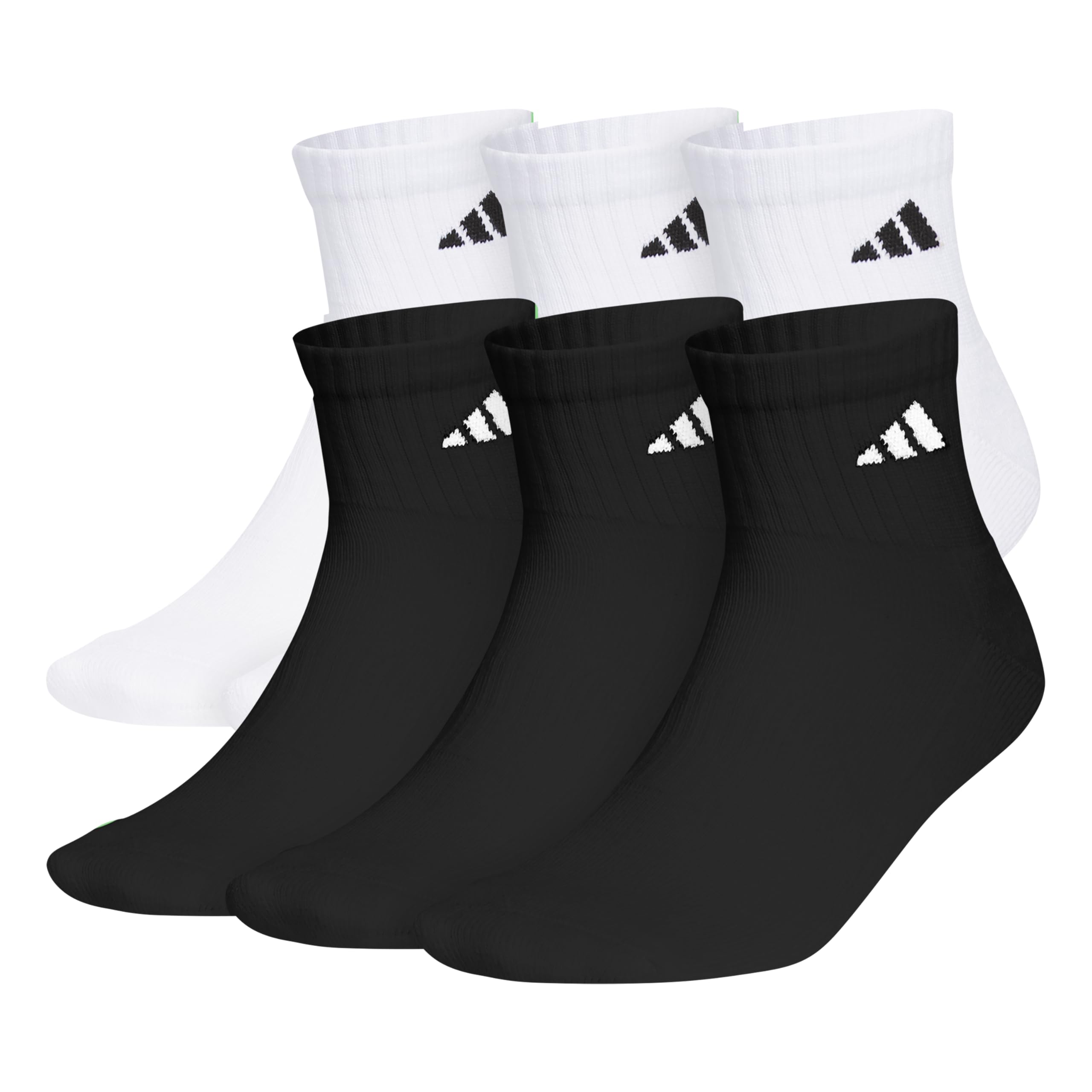adidas Women's Ankle Socks, Athletic Cushioned Quarter Fit, 6-Pack,  Durable, Comfortable, Cooling, with Compression