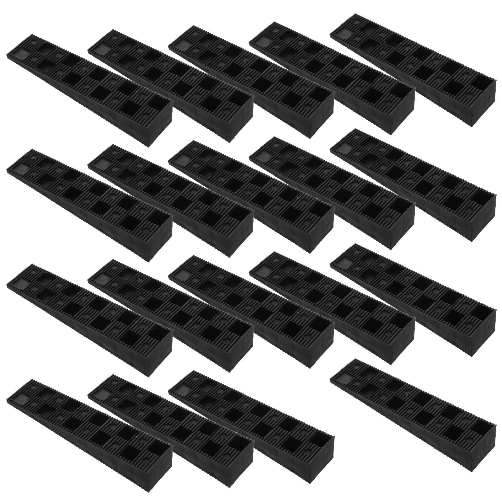 Cuñas niveladoras de plástico negras ajustables para puertas y ventanas juego de 20 calzas