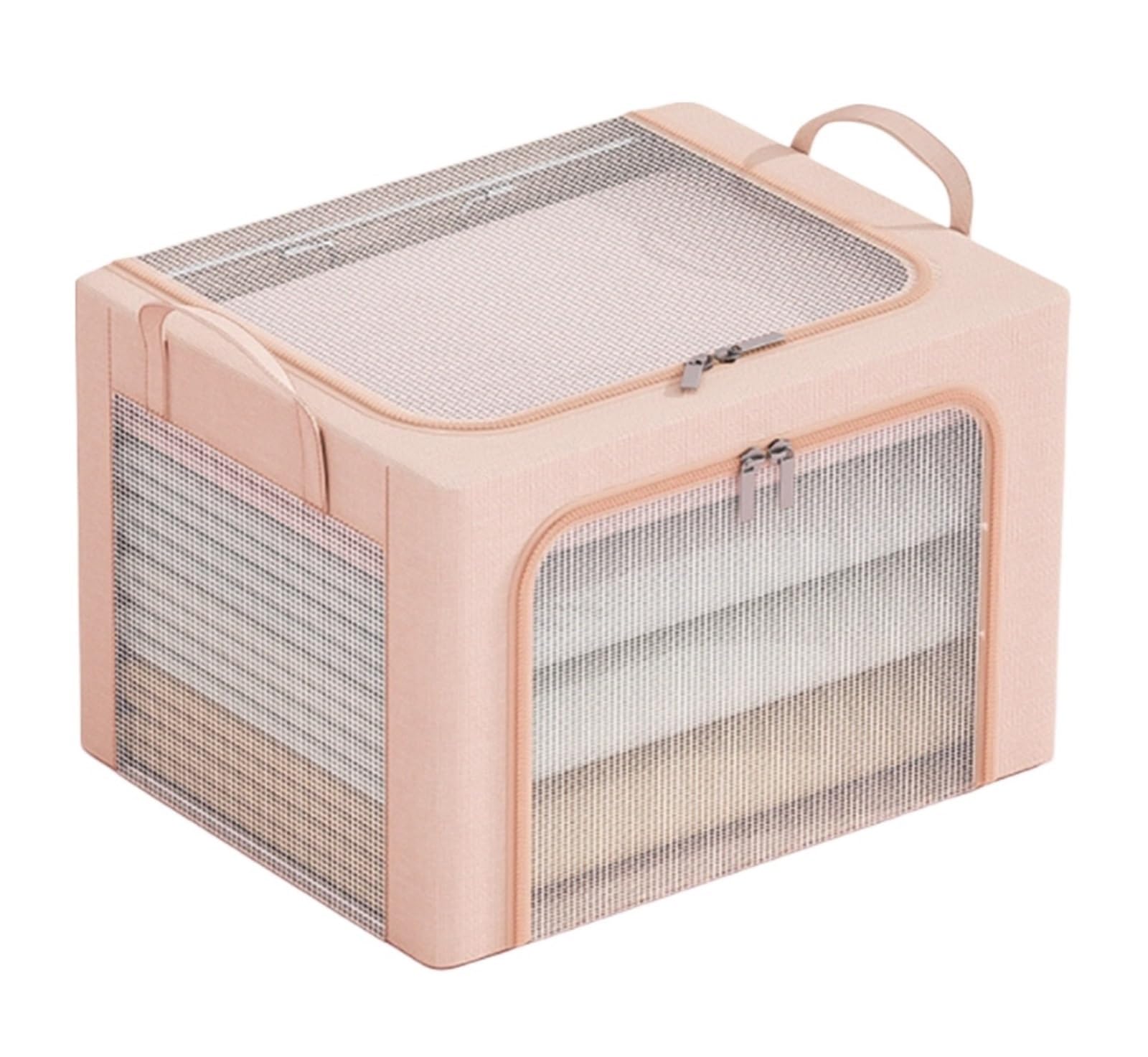Faltbare Aufbewahrungstasche Die Transparente Aufbewahrungsbox Kann Zur Aufbewahrung Von Kleidung Und Bettwäsche Gefaltet Werden Bettdecken Aufbewahrung(Pink,60 * 45 * 40cm)