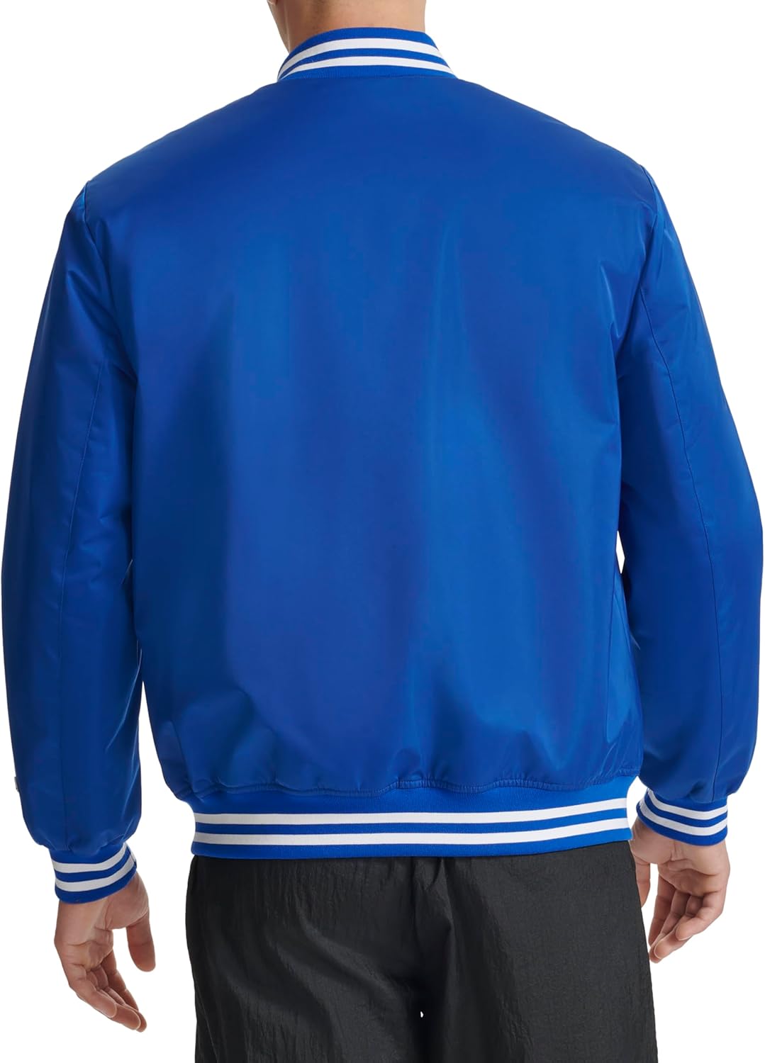 Champion Men's Logo Striped-trim Varsity Jacket