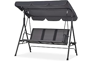 HABUTAY Deck Swing with Canopy for Patio