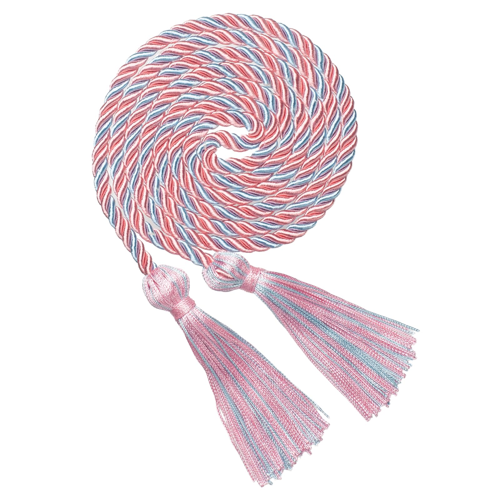 ONUPGO Sky Blue Pink Graduation Cord, Graduation Honor Cords Rayon Braided Tassel Cord for 2026, 68" Polyester Yarn Long Robe Honor Rope for Graduation Students, Bachelor Gown