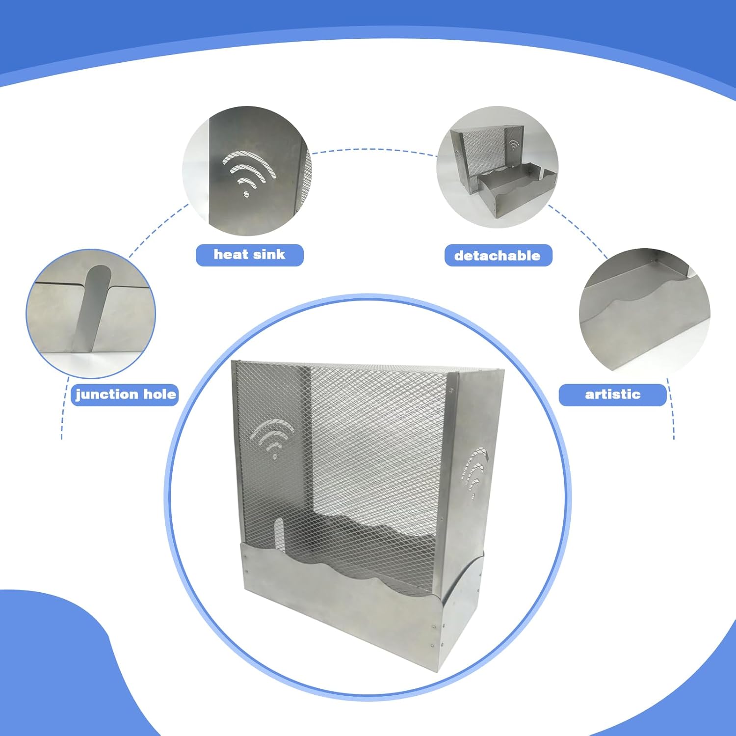 Large WiFi Router Cover Shielding Modem Shelf WiFi Router Box Hider E mf Faraday Cage E Mf Blocker for Home W iFi R Outer Storage Cabinet