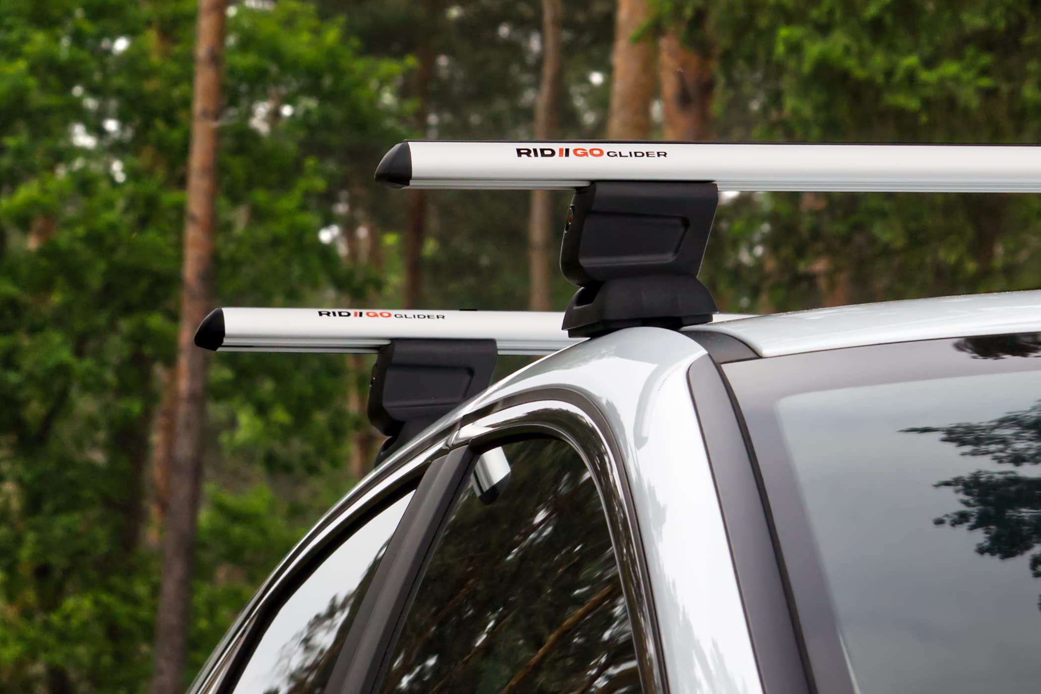 RIDIGO Glider Dachträger für Ford S-Max 1 I MK1 5-Tür 2006-2014 | Aluminium, 75 kg Tragkraft, fixpunkte, Silber