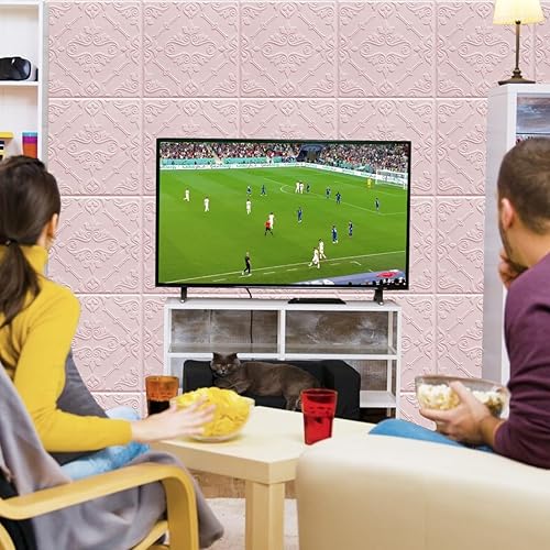 Miniatura 7 de HQMGLASSES Adhesivos 3D de pared para despegar y pegar, 27.6 x 27.6 in, impermeables, autoadhesivos, paneles de pared 3D para sala de estar,