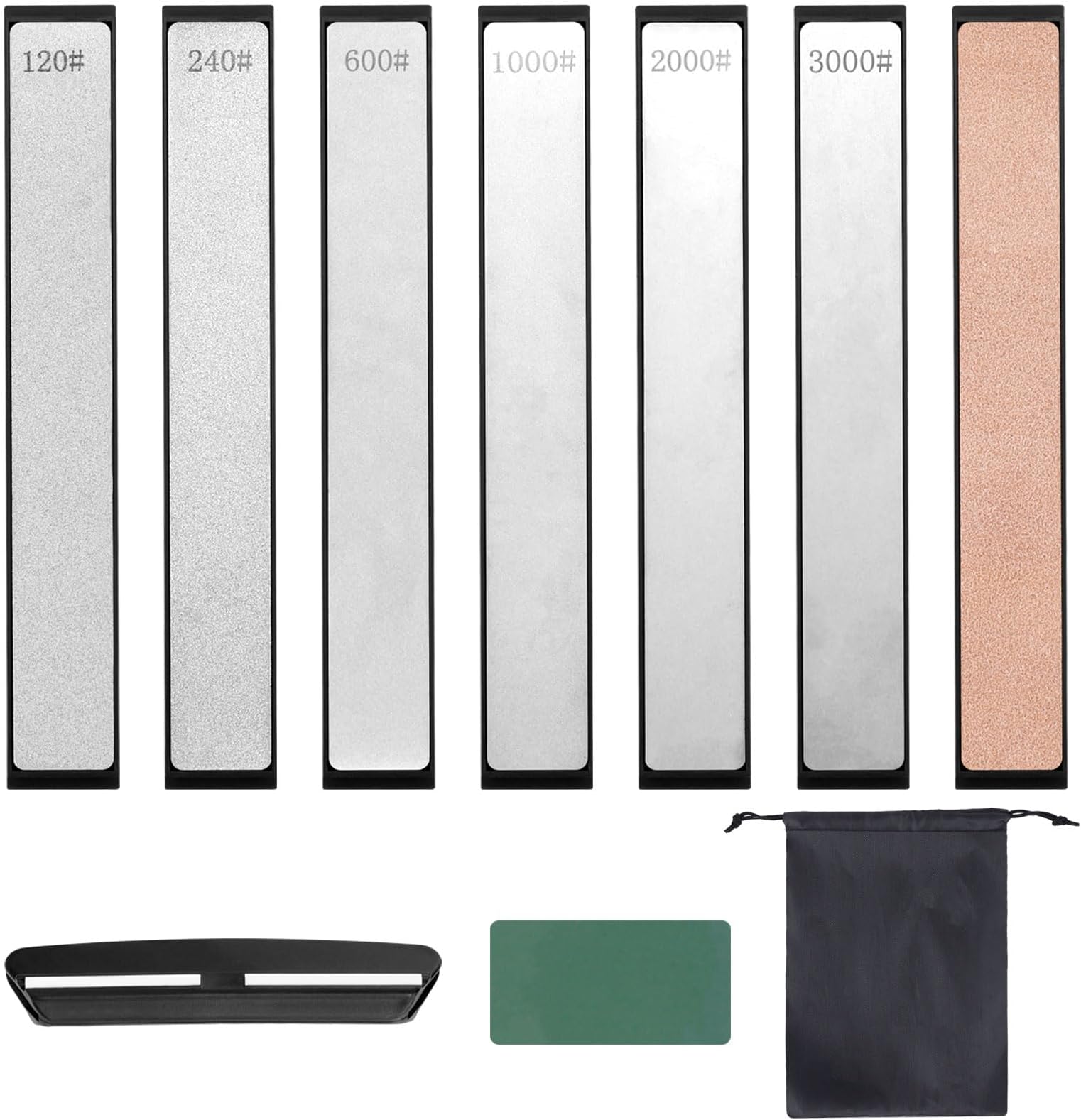 Pierre à Aiguiser Kit 400-1000 3000-8000 Double Face Professionnel