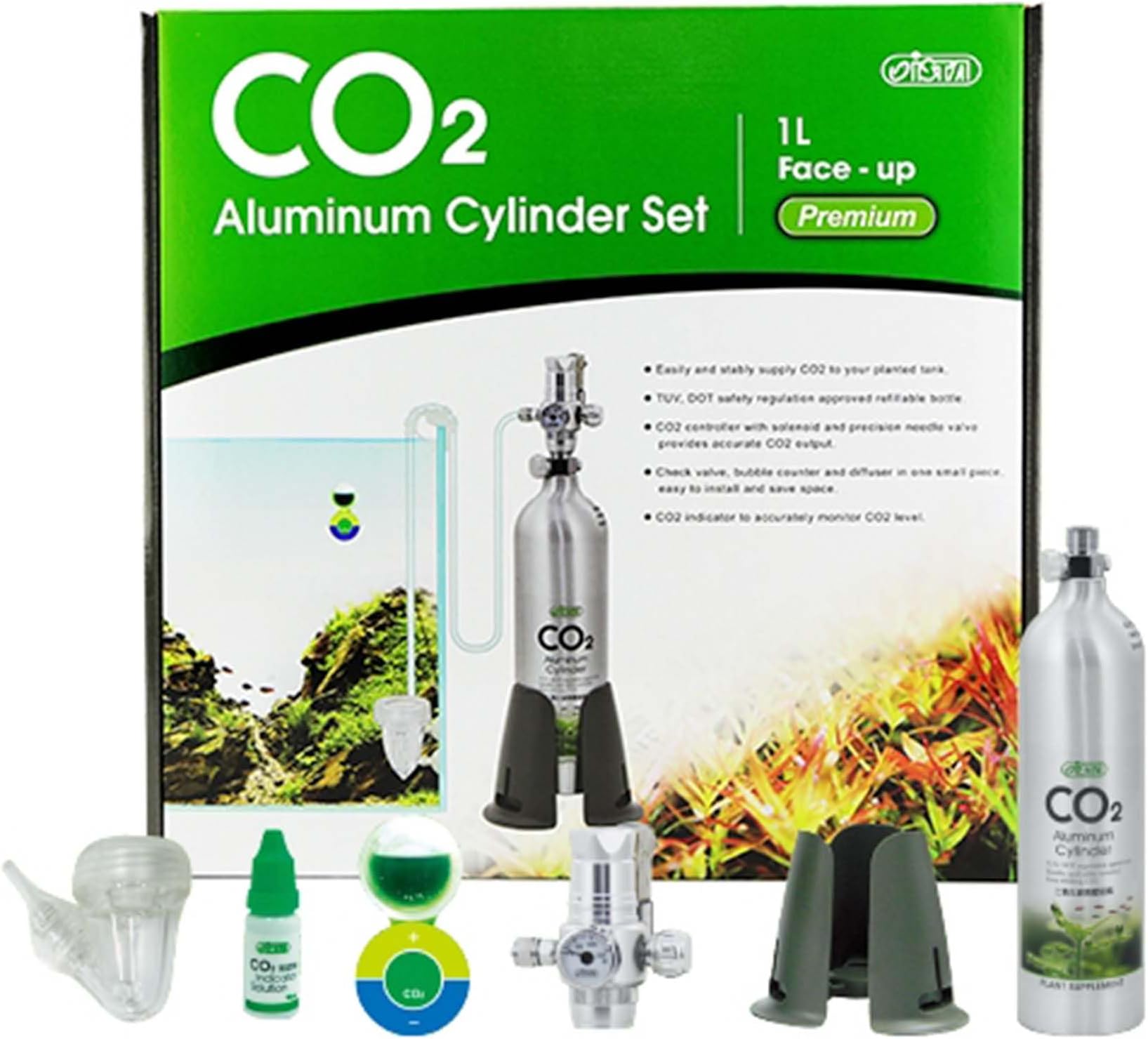 Premium 1L CO2 System for Aquarium Plant Growth & Fish Tank Maintenance