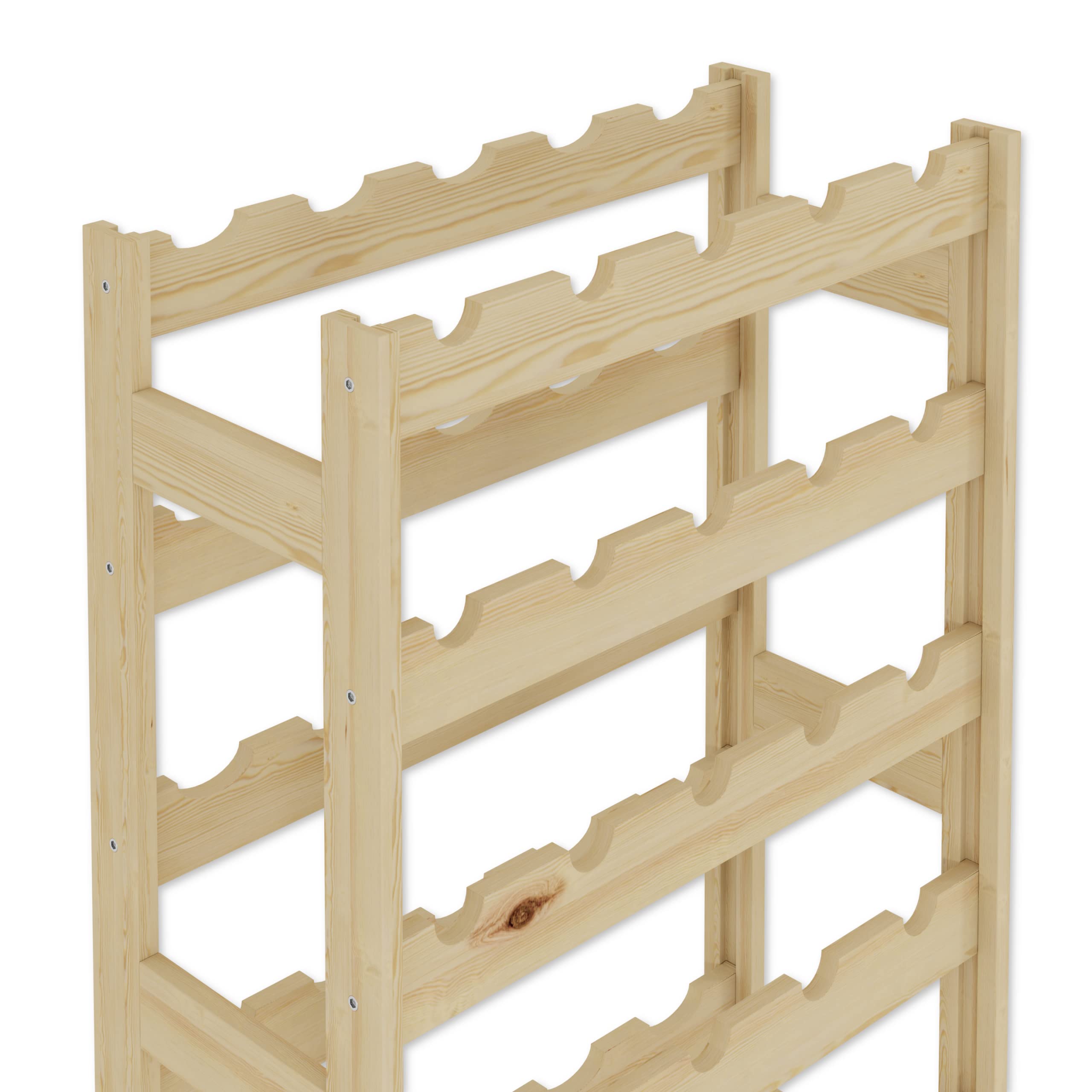 Lenmar, wijnboog uit hout voor flessen, natuurlijk, RW-1, wijn, flessenrek, kelderrek, rekken, flessenhouder (natuurlijk, RW-1-12, 38 x 43 x 25, 3 liggen, voor 12 flessen