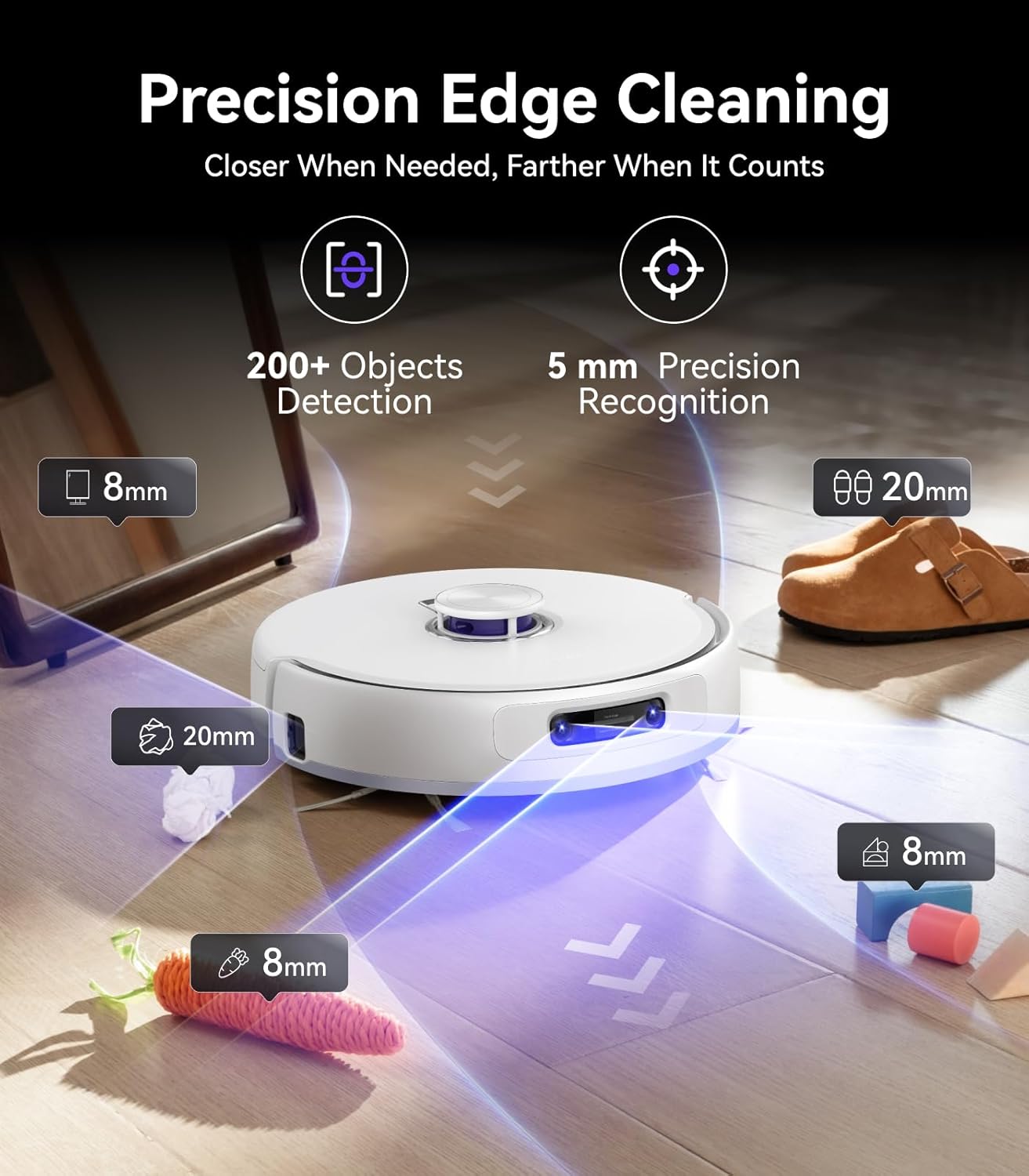 Precision Edge Cleaning and object detection