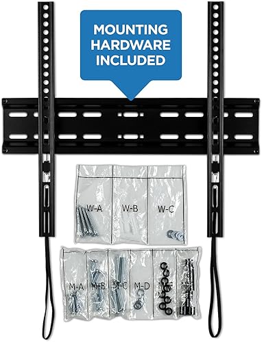 Miniatura 4 de Mount-It! Soporte fijo de pared para TV de perfil bajo, delgado montaje empotrado ultradelgado para televisores de 32 a 55 pulgadas, compatible con