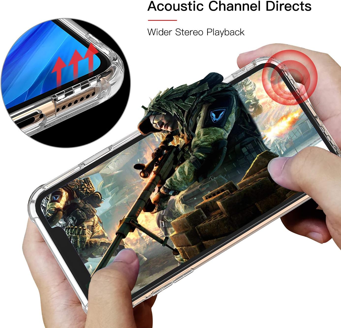 Smiling Case for iPhone 11 pro, Ultra Protect Design with Raised Corner Shock Absorption Case Ultra Slim Thin Soft TPU Anti-Scratch Protective Cover for iPhone 11 pro (5.8inch)