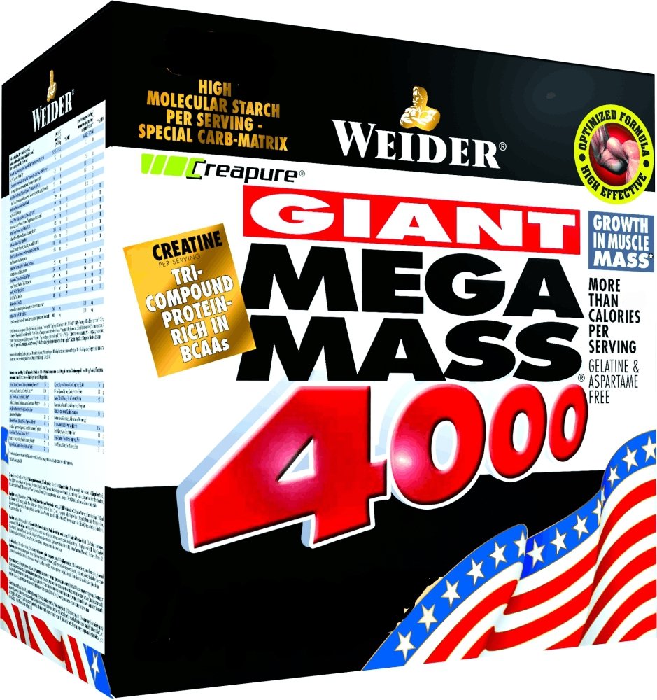 Weider Giant Mega Mass 4000, Vaniglia, 4 kg