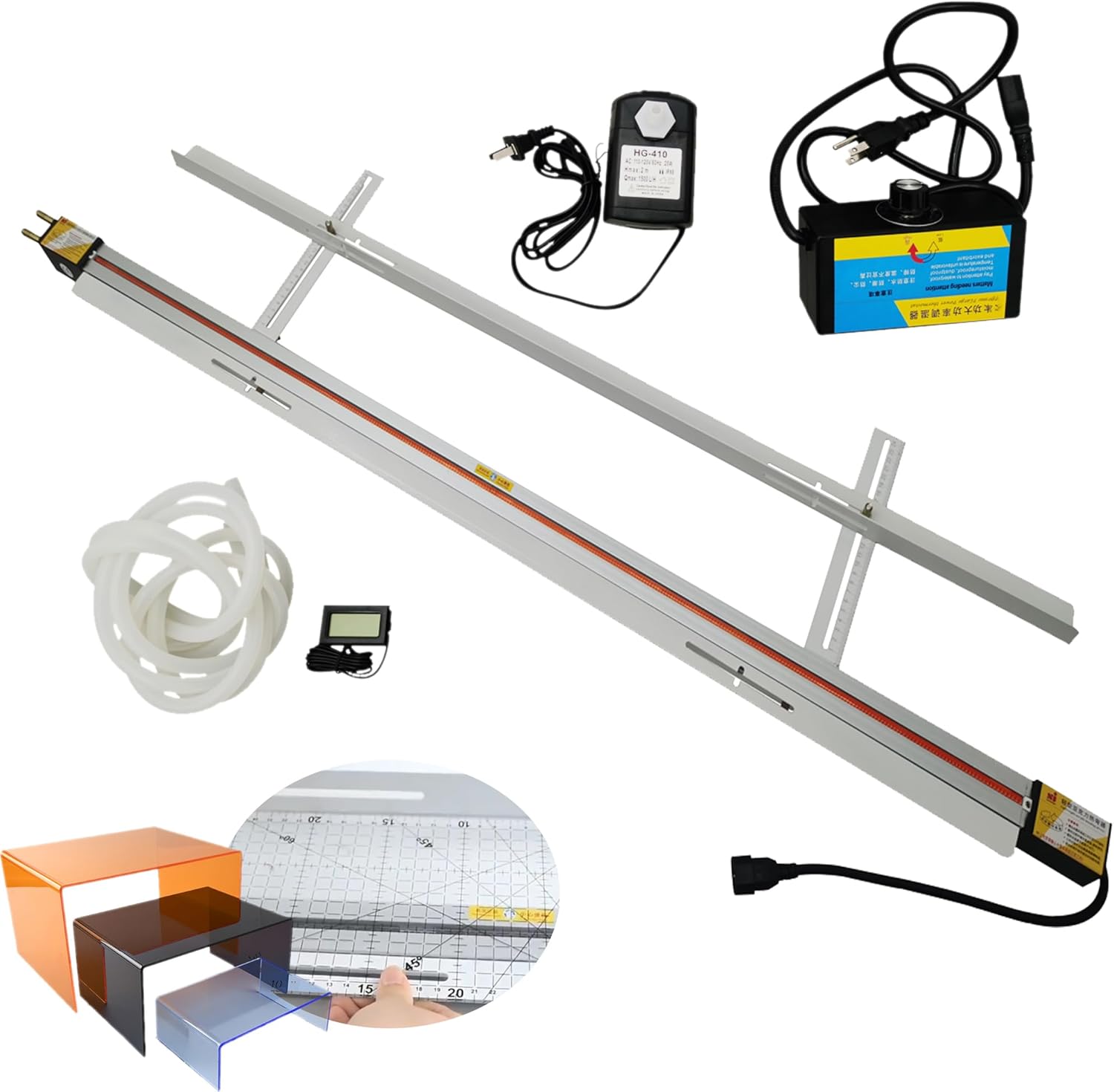 48in 125cm Manual Acrylic Bender with Bracket, Plastic Bending Strip Heater, Acrylic PVC Plastic Bender, Plexiglass Bender for 1-6mm Plastic Bending 110V/1500W