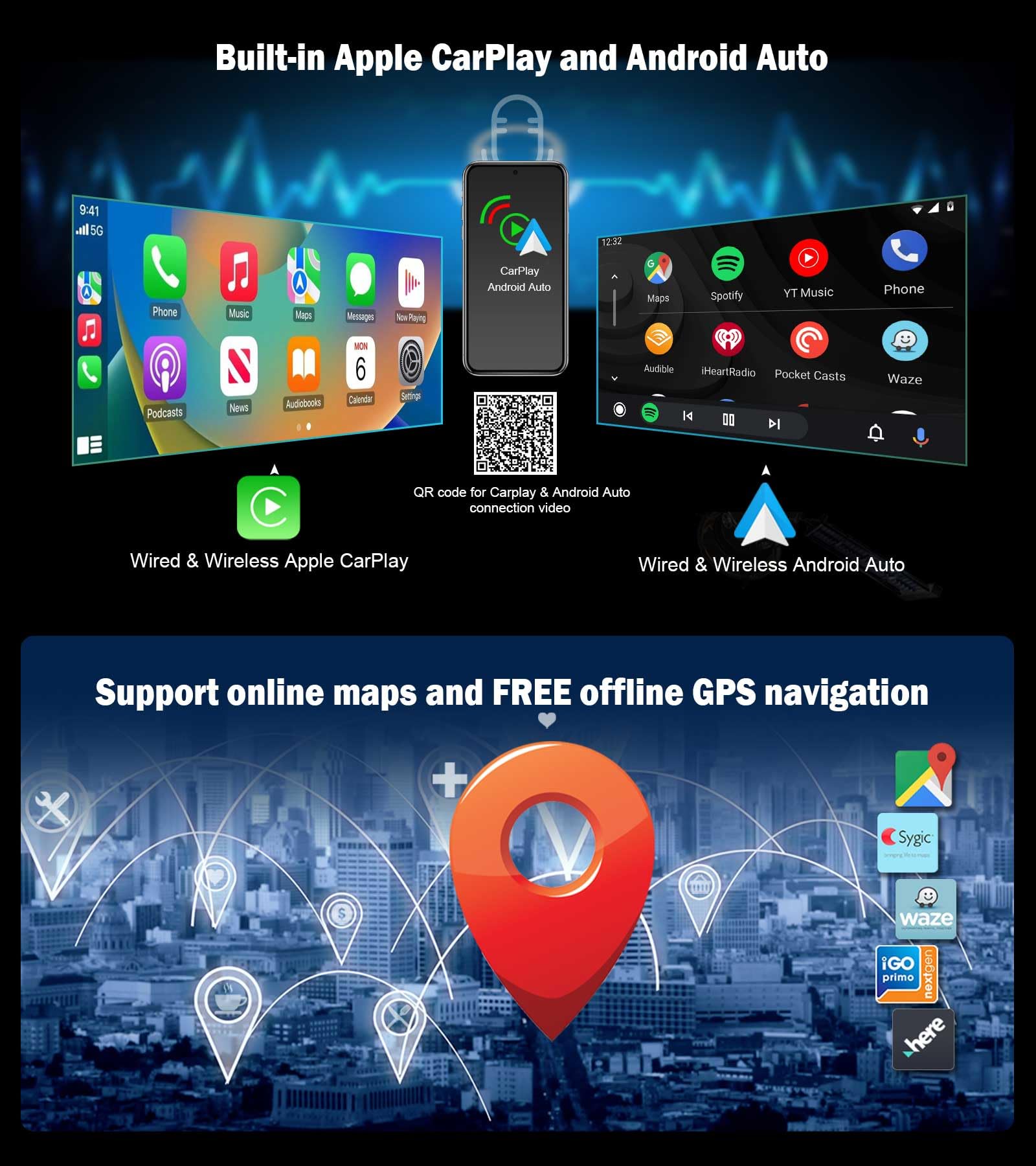 12,3" 8GO+128GO Qualcomm Android 16 Autoradio Carplay Écran Tactile de Voiture pour BMW X3 X4 Série F25/F26 avec NBT système (2013-2016) GPS Navigatuer IPS WiFi 4G DSP Android Auto Bluetooth