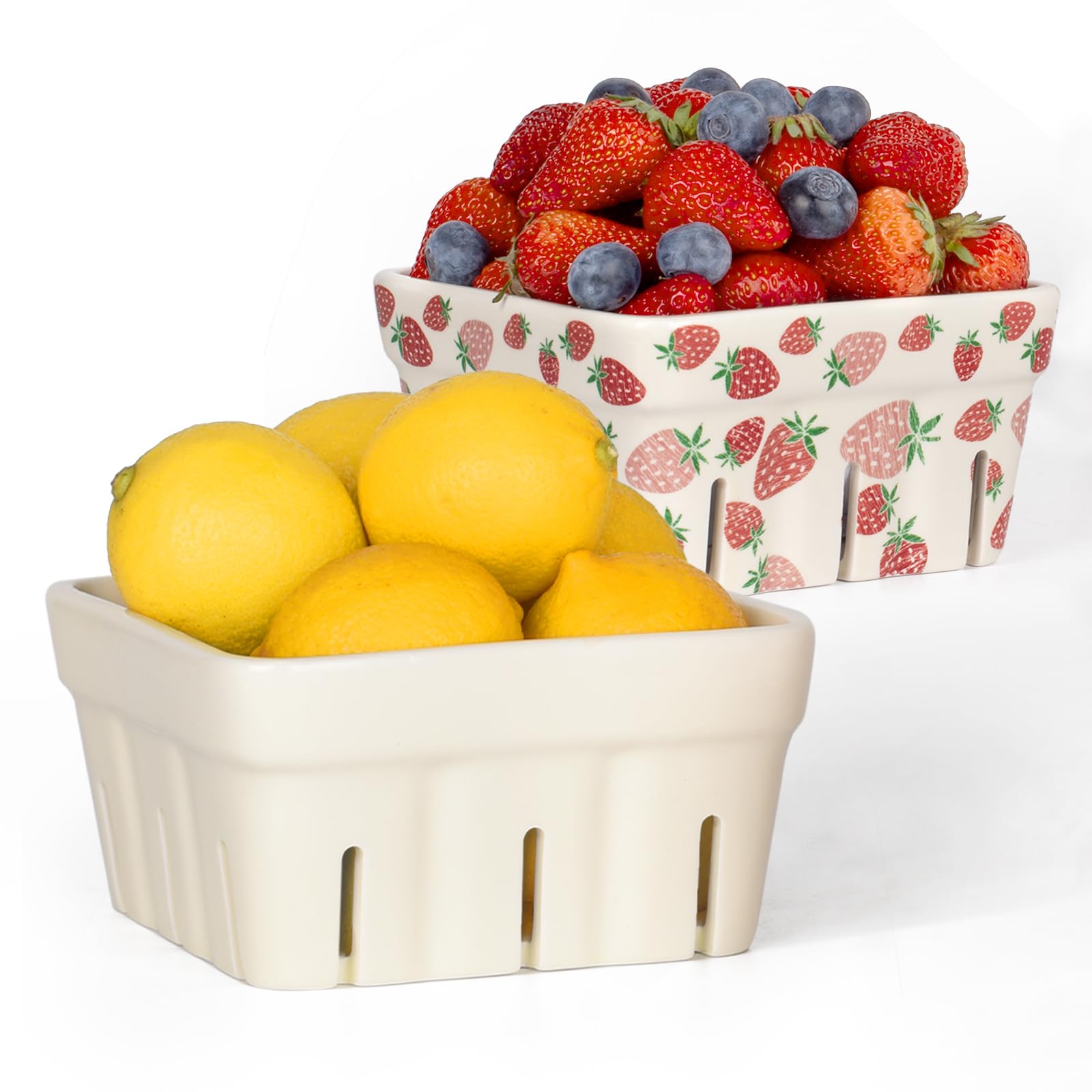 Amazon.com: AELS Ceramic Berry Basket, 5.9