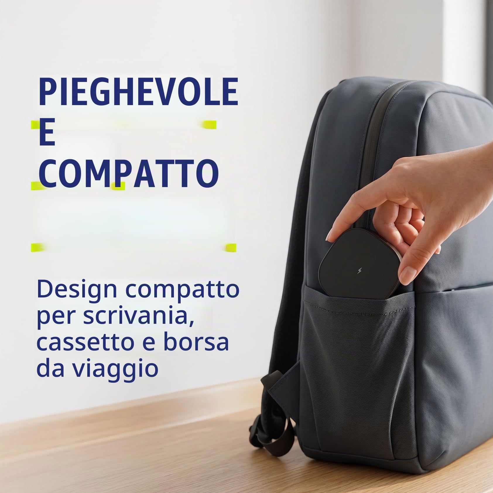 Caricabatterie 3 in 1 da 25 W, stazione di ricarica wireless pieghevole per iPhone, Apple Watch e AirPods, mini supporto di ricarica wireless con LED e USB-C, compatibile con Qi e MagSafe