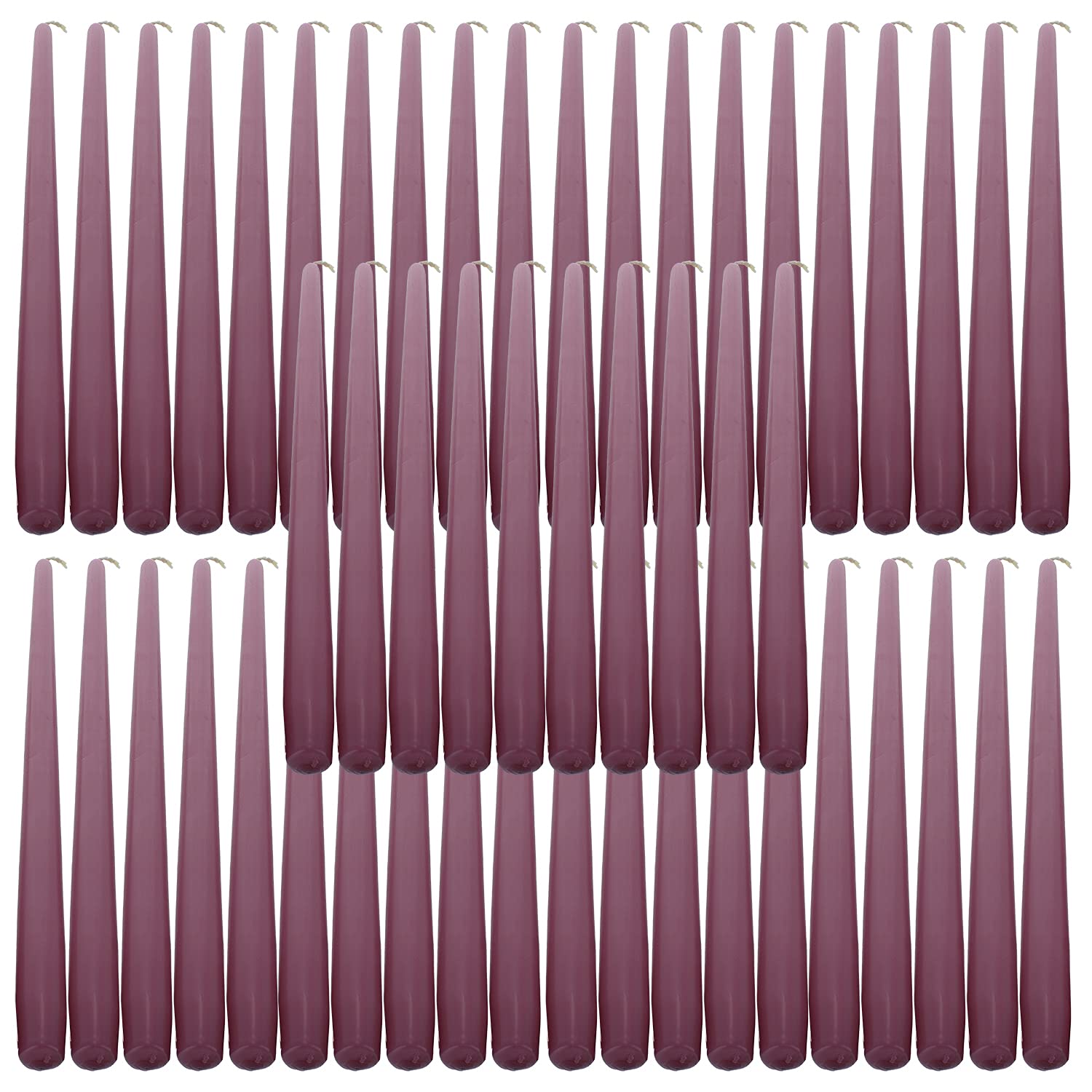 Pink Taper Dinner Candles  9"" 24cm Candle Unscented 7 Hour Burn Time 50 Pack