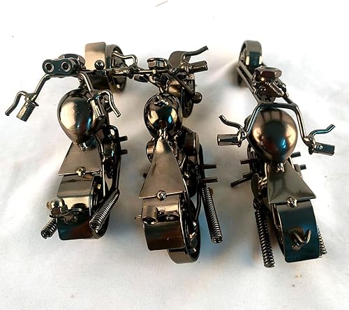 Miniatura 3 de WANLIAN Paquete de 3 decoraciones de motocicleta negra (negro NO.3.789)