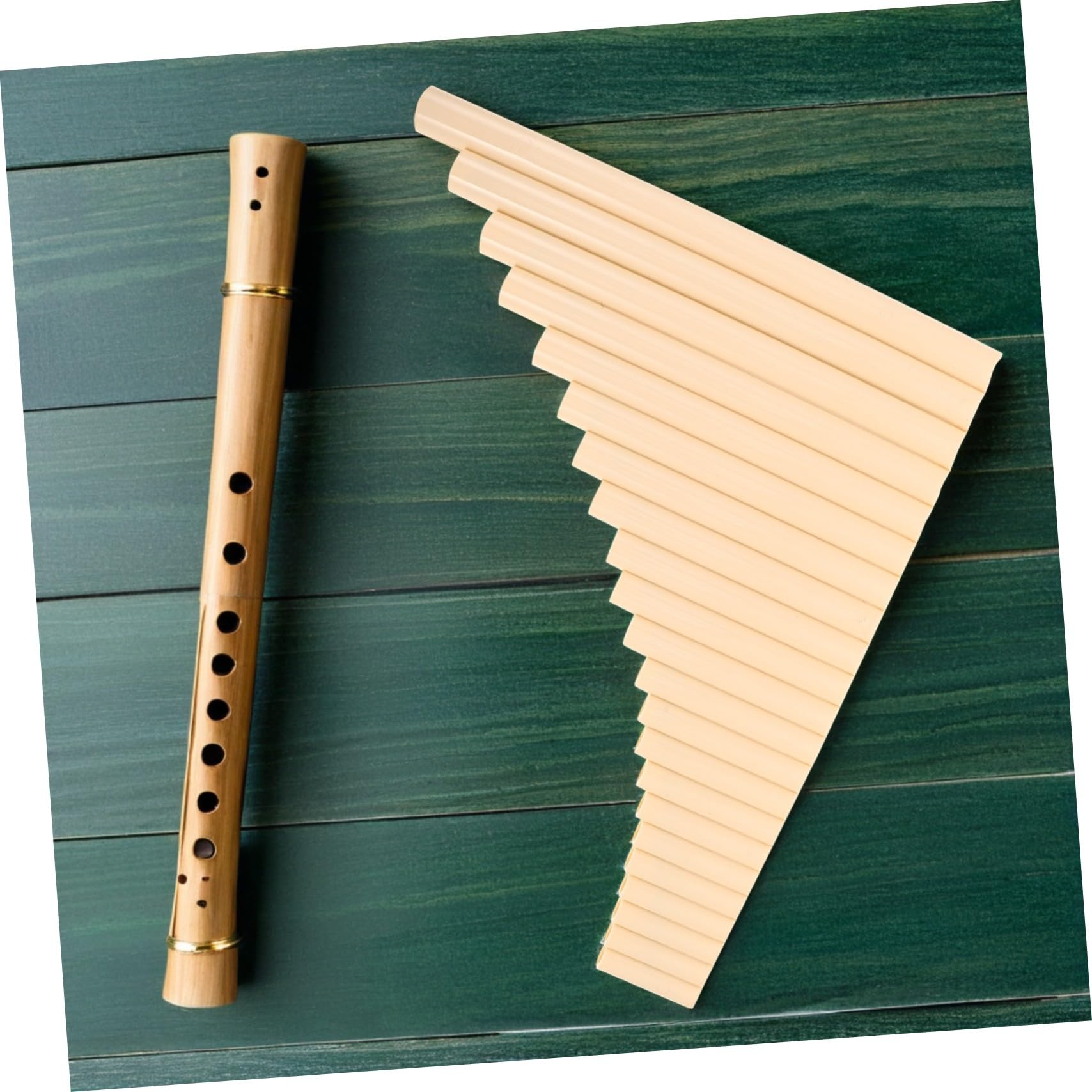 TOYANDONA Flauta de Pan Tradicional de G Clave Tubos Instrumento de Viento Étnico para Meditación y Relajación Adecuado para Estudiantes y Adultos