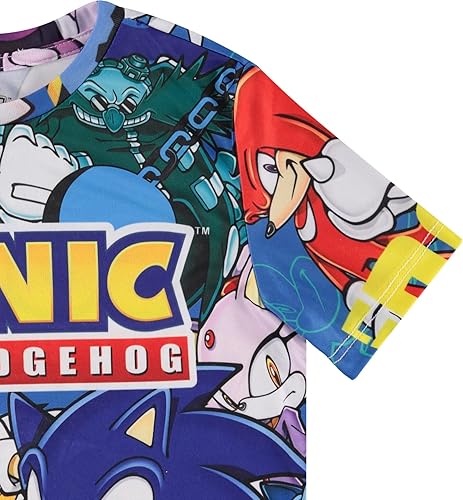 Miniatura 4 de SEGA Camiseta de Sonic The Hedgehog para niños, con Sonic, Tails y Knuckles, The Hedgehog Trio, camiseta oficial