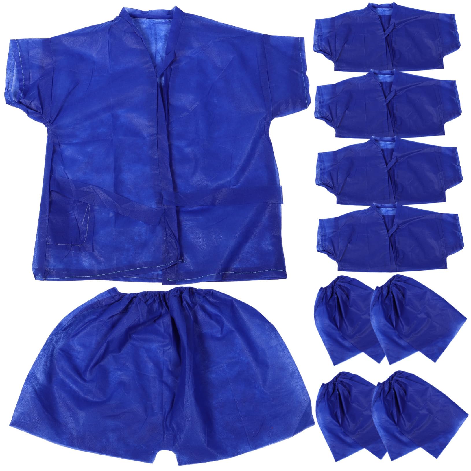 MILISTEN Saunaanzug Damen SPA-Schwitzanzug Saunakleidung für Schönheitssalons Spa-Wrap aus Vliesstoff Schweiß Saunaanzug Herren Einmaliger Trainingsanzug Polyester (Polyester) Blue