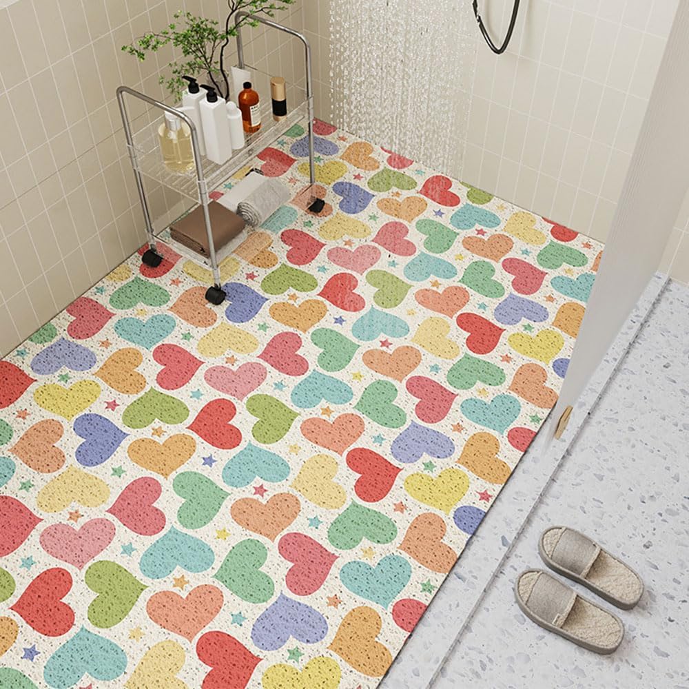 Tapis de Bain en luffa en Caoutchouc Souple à séchage Rapide, adapté aux sols de Douche