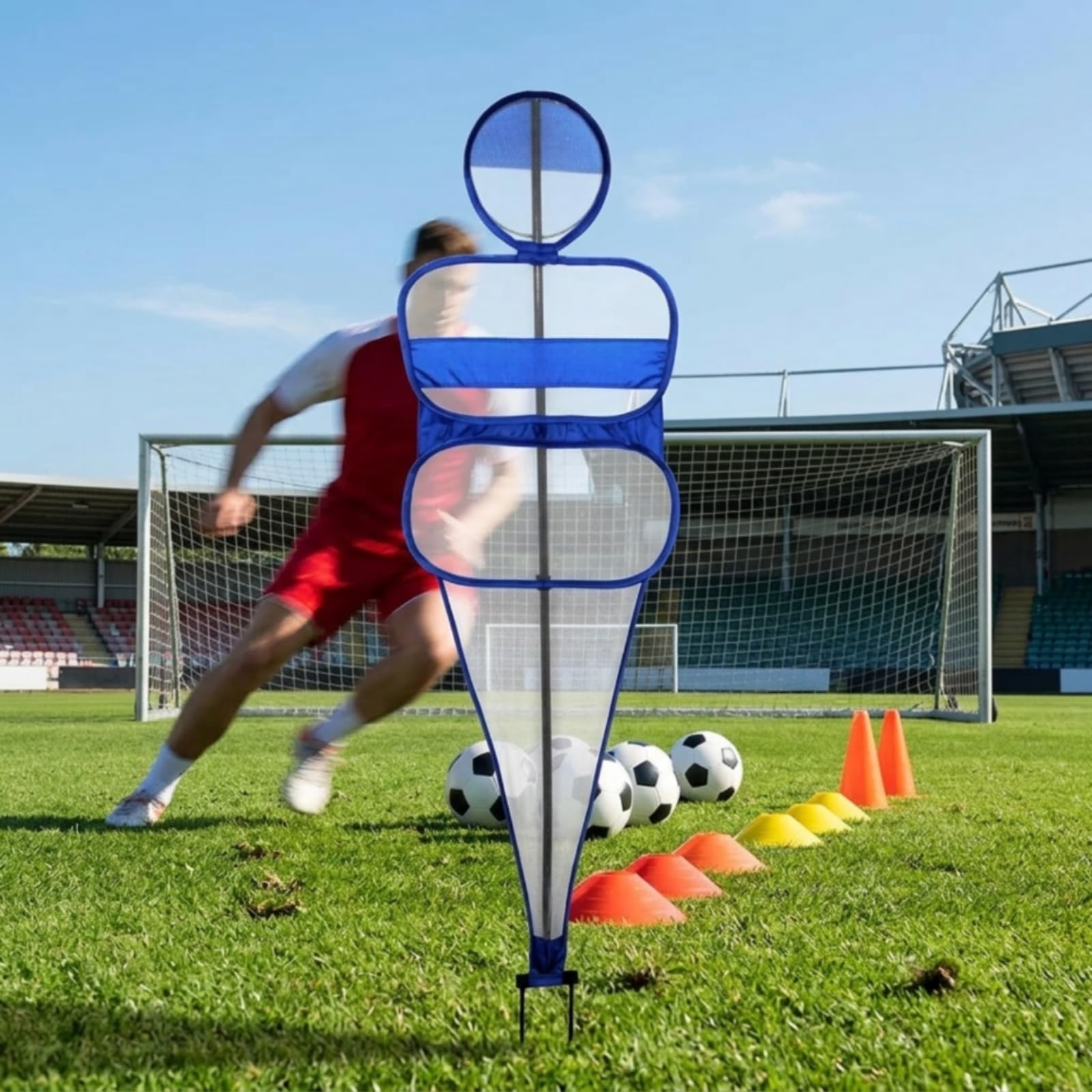 predolo Modello da Allenamento Resistente Modello da Attrezzatura Calc Molla Leggera Barriera per Allenatori, Calciatori