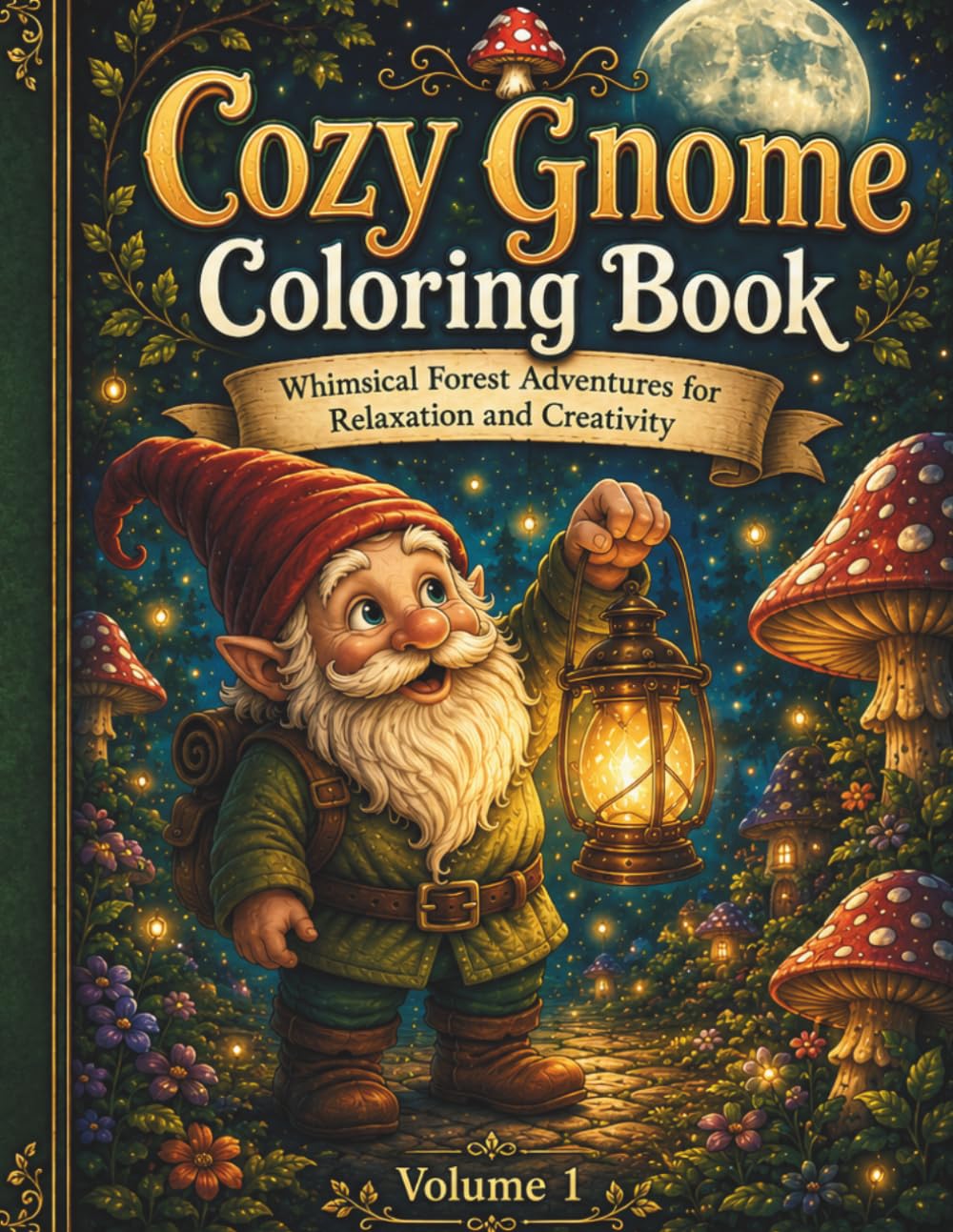 Cozy Gnome Coloring Book vol.1: Whimsical Forest Adventures for Adults and Teens