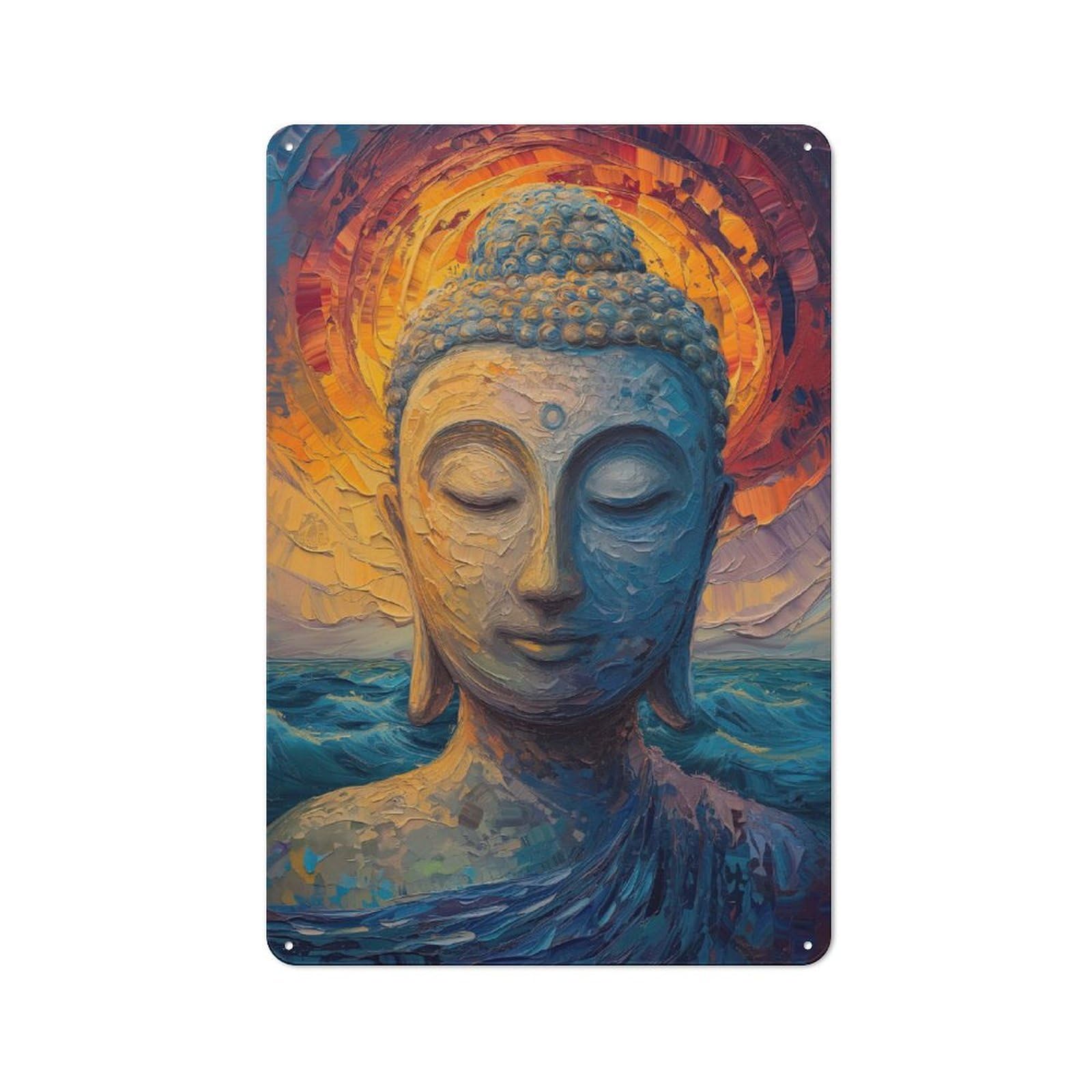 Vintage Tin Sign 30x20cm with Dawn of Serenity for Living Room Or Hallway, for Living Room Decor Lovers