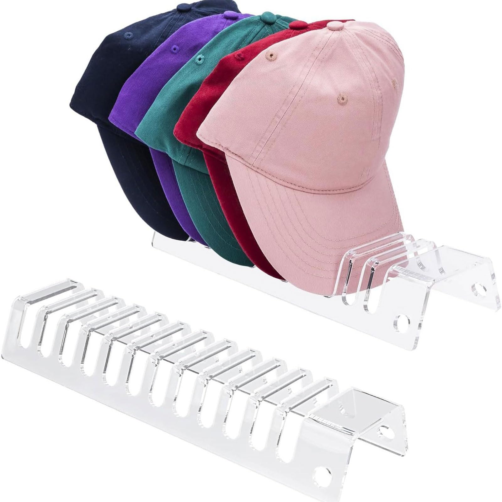 Supporto Per Cappelli TINGTING - Acrilico Trasparente, Per 7 Cappelli, Senza Installazione - Foto 3