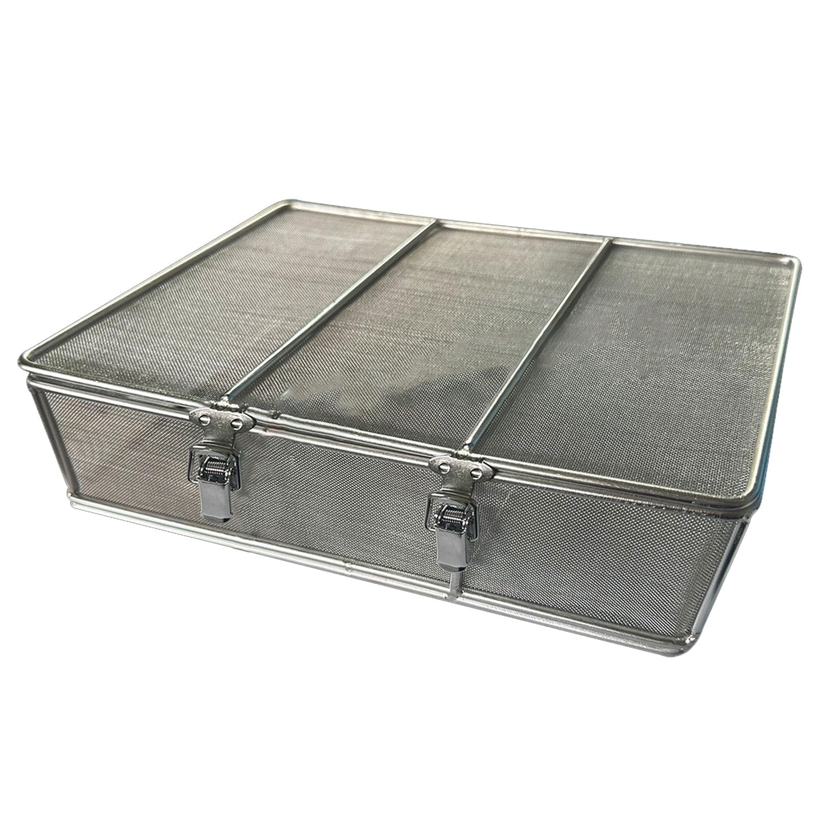 Cesta EsterilizacióN UltrasóNica Cesta DesinfeccióN Acero Inoxidable 304 Cesta Limpieza para Sala Suministros QuirúRgicos Malla 0,5㎜ DiseñO Hebilla Adecuada para Uso Dental 30x15x5cm