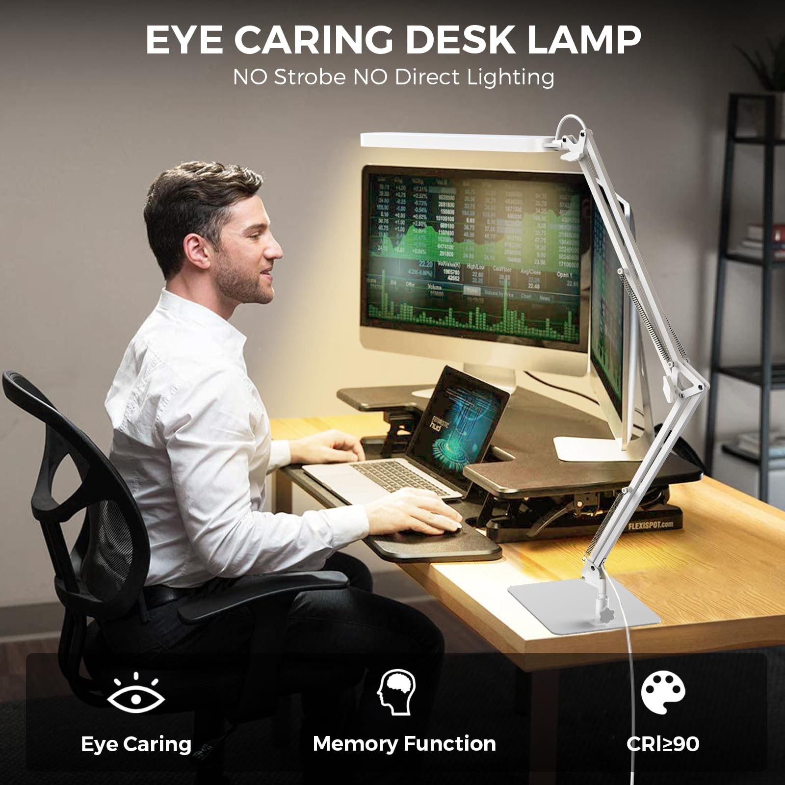 SKYLEO LED Desk Lamp - Adjustable & Dimmable -5