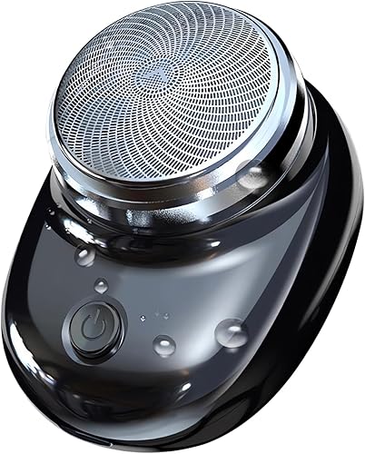 Mini maquinilla de afeitar eléctrica portátil para hombre, repuesto giratorio, recargable por USB, húmedo y seco, impermeable para el hogar, el