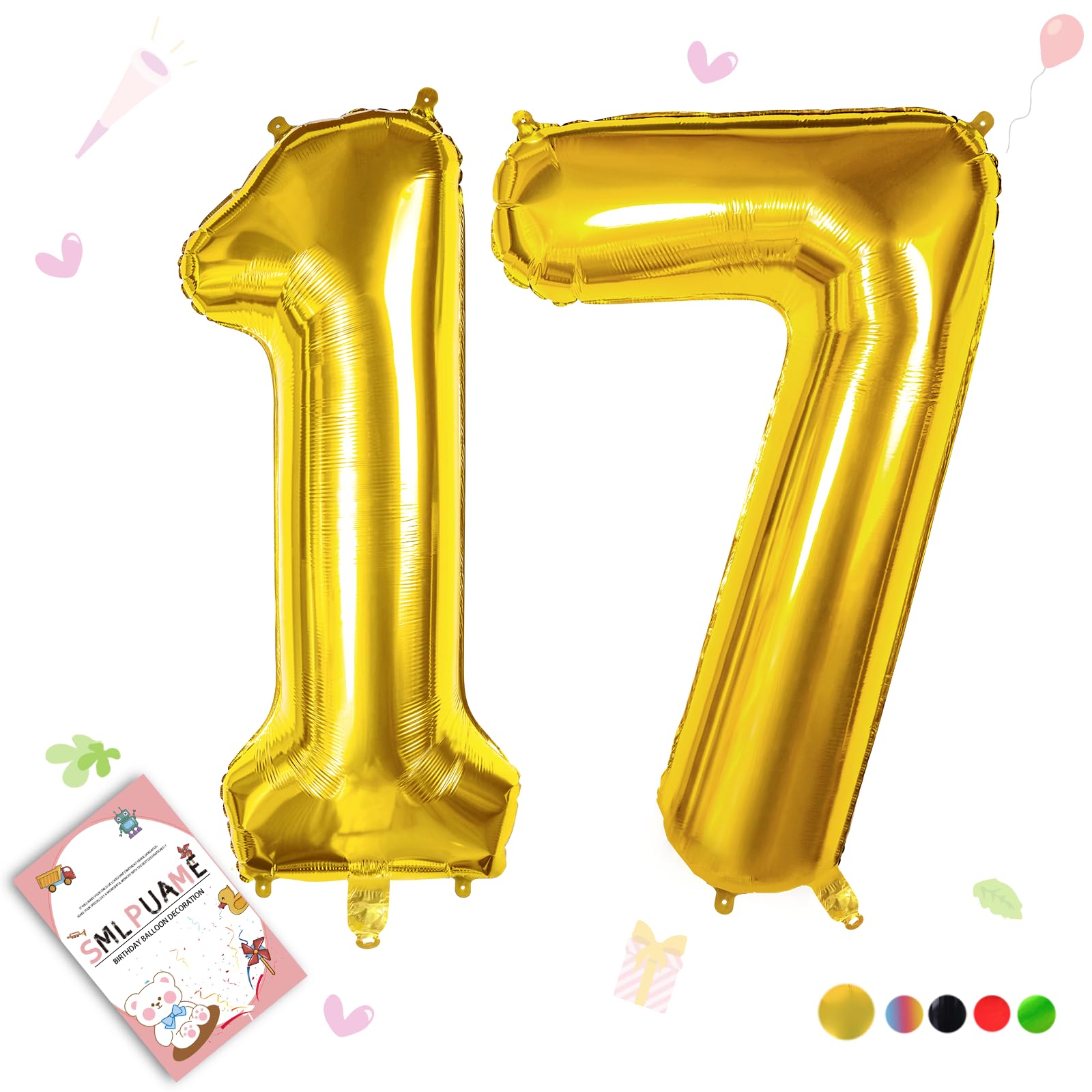 Ballon Chiffre 101 Cm Smlpuame – 0 à 100 – Or Ou Arc-en-ciel – Anniversaire, Mariage, Déco Fête – Aluminium – Autocollant Mur Inclus
