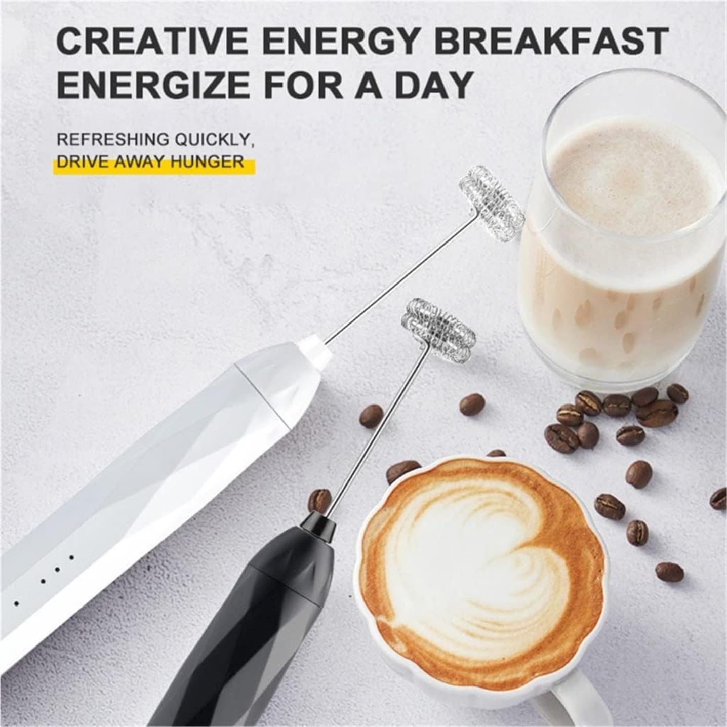 Frullino Montalatte Montalatte Elettrico Portatile Frusta in Acciaio Inossidabile Bacchetta per Schiuma di caffè Bevanda al Latte Monta Latte(Rot)