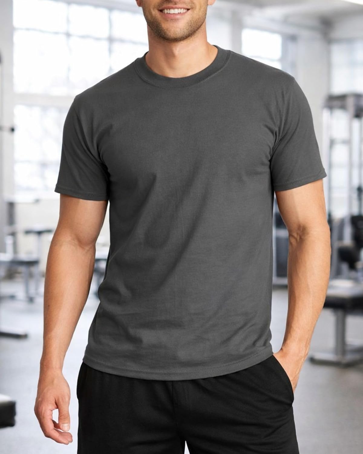 Men's Athletic Dri-Power Short Sleeve T-Shirt, Moisture-Wicking, Odor Protection, Breathable Activewear for Gym & Sports
