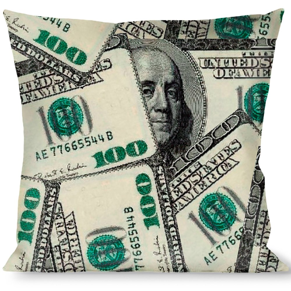 Manta almohada con hebilla abajo color dinero para sofa y viaje