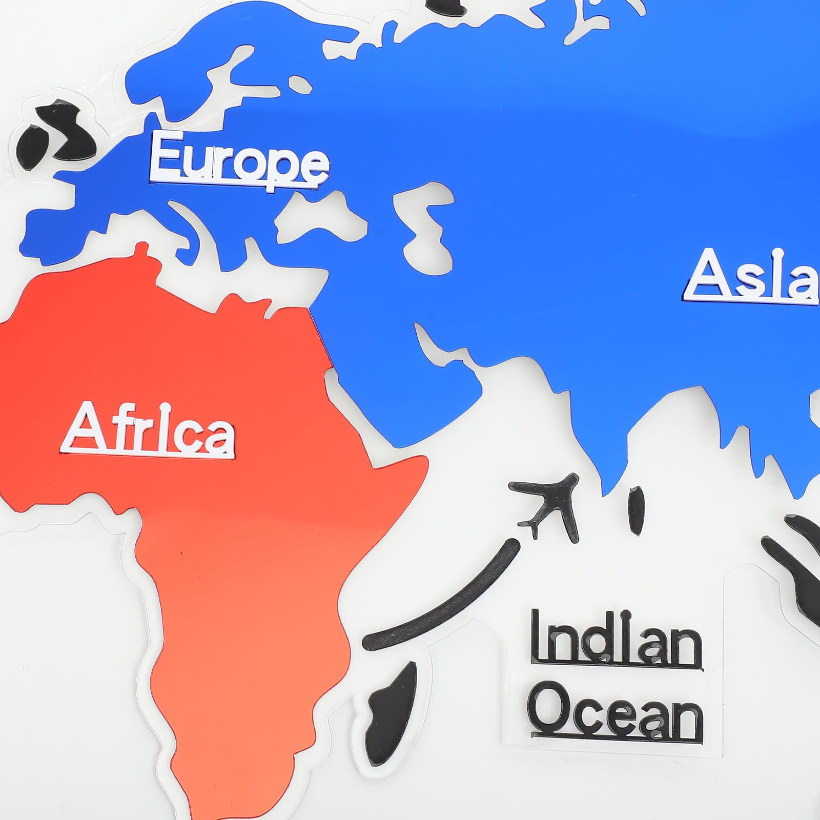 Reloj de Pared Mapa del Mundo de Acrílico para Sala