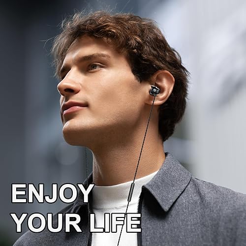 Miniatura 3 de Auriculares con cable con micrófono, auriculares intrauditivos de 0.138 pulgadas para iPhone, tableta, PC, portátil, aislamiento de ruido, sonido