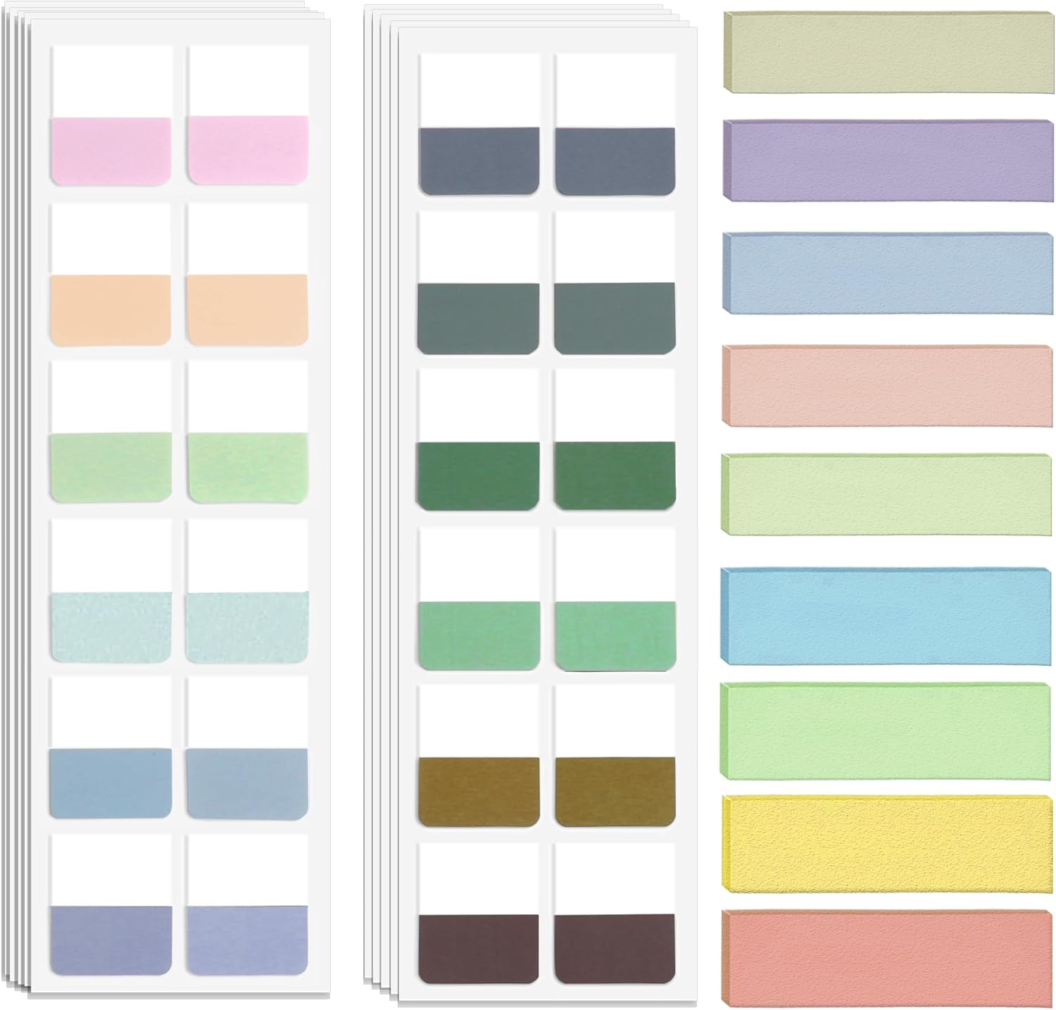 Potanro Small Sticky Notes Colourful Book Tabs Small Self Stick Pad for Office 1140 PCS Annotation Tabs Mini Self Stick Note Pads Colorful Bright Post Stickies for School Office Classroom Home Meeting