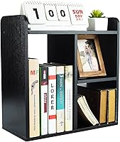 Vista 14 de PAG Organizador de Escritorio Estante de Escritorio Estantería Ajustable de Encimera Estantes de Mesa Pequeños Organizador de Libros Organización