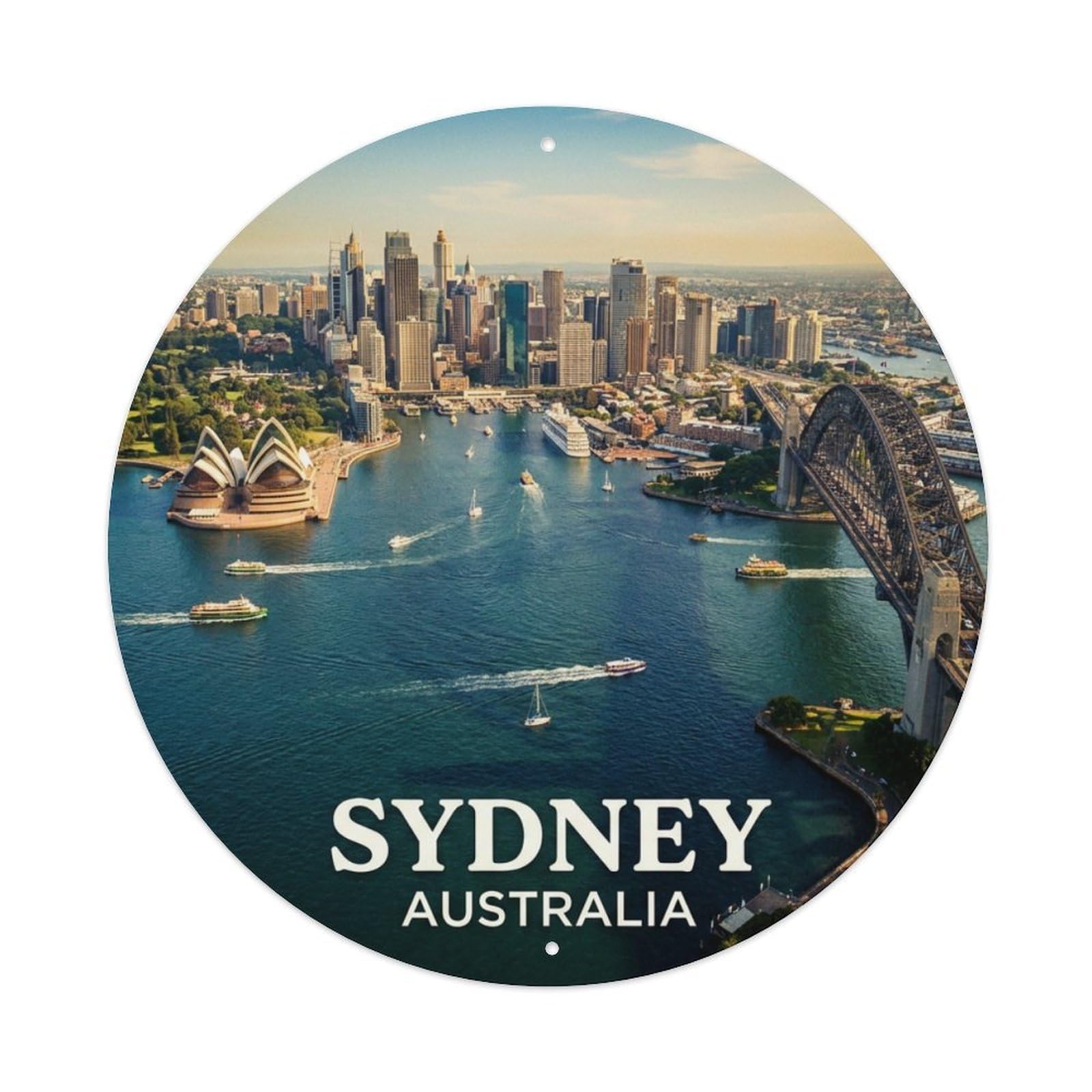 Metal Tin Sign Vintage Travel Sydney Australia