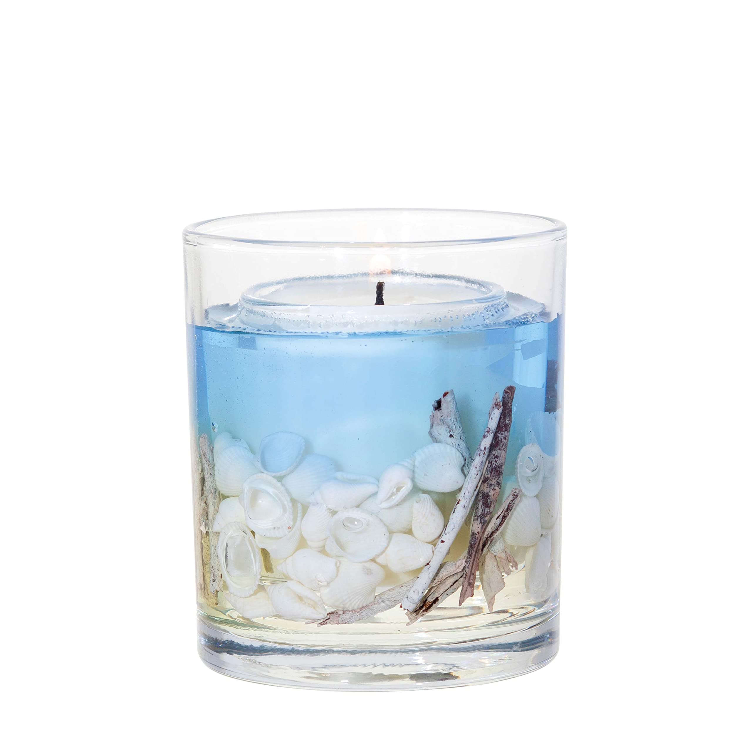 Stoneglow Elements Collection - Water - Wood Sage & Samphire 60 grams Scented Botanical Soy Wax Gel Candle (Blue)
