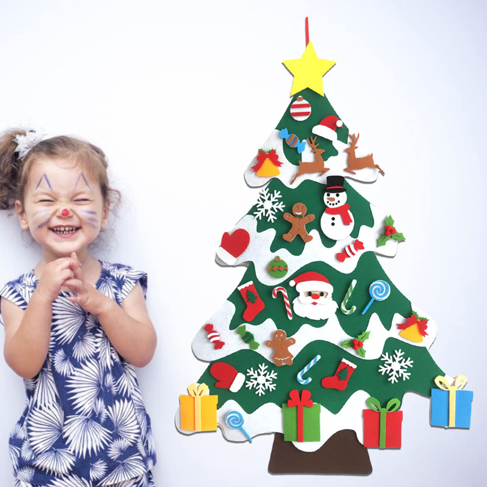 Amazon.co.jp: 子供のためのクリスマス フェルト ツリー | 小さな子供