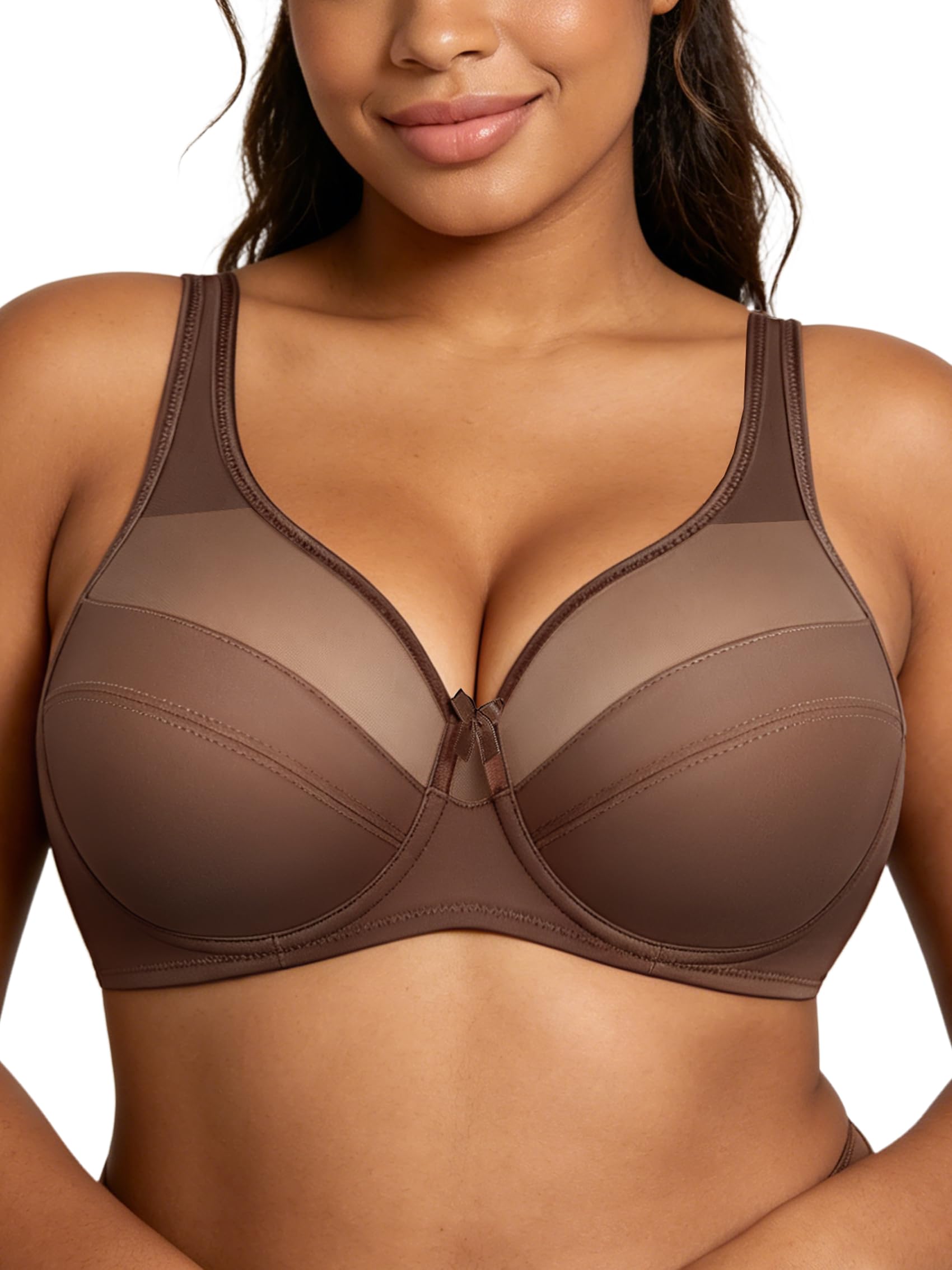 AILIVIN Underwire Minimizer Bras for Women Cross Back Full Coverage Plus Size