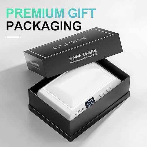 Miniatura 7 de L'UGX Lámpara profesional de secado de uñas para secadora de esmalte de gel de 72 W, luces LED UV con almohada para reposabrazos y bandeja